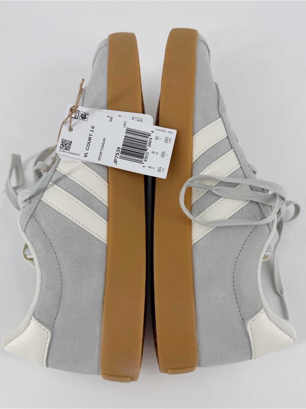 NEW Adidas VI Court 3.0 Sneaker Women's Grey Blue US 9.5 - Picture 7 of 9